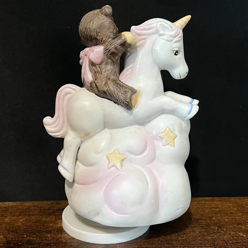 Bear Riding Unicorn Rotating Music Box - Picture 6 of 12